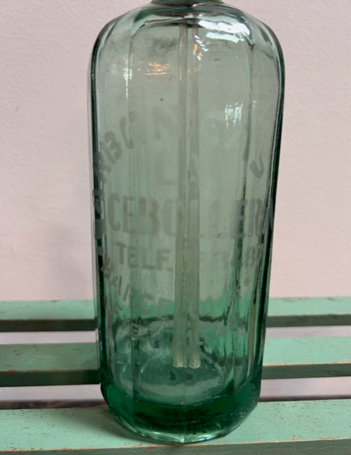 Vintage French + Spanish Soda Bottles with great graphics !