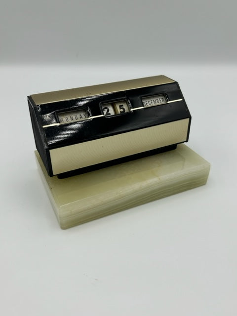 Original English 1930's Desk Calendar  - Art Deco Perpetual with base ! - SOLD -