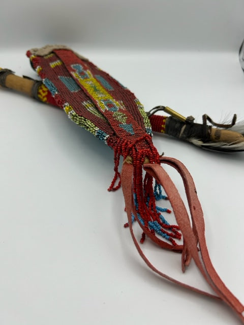 Vintage Native American Beaded Knife + Scabbard with updated Knife - SOLD -