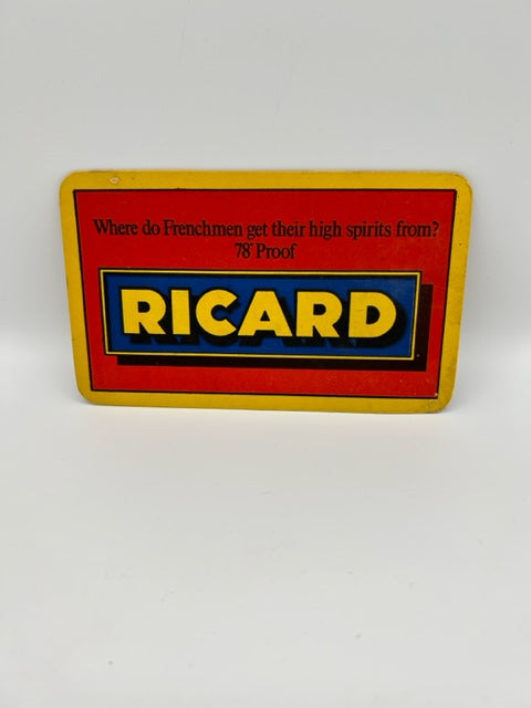 Vintage RICARD red , yellow + blue placemat ! - SOLD -