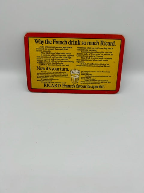 Vintage RICARD red , yellow + blue placemat ! - SOLD -