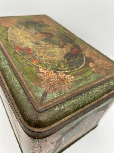 Vintage English Victorian decorative Tin " SEASONS "