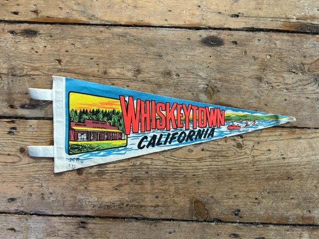 Vintage USA Whisky Town , California Felt Pennant - Americana - SOLD -