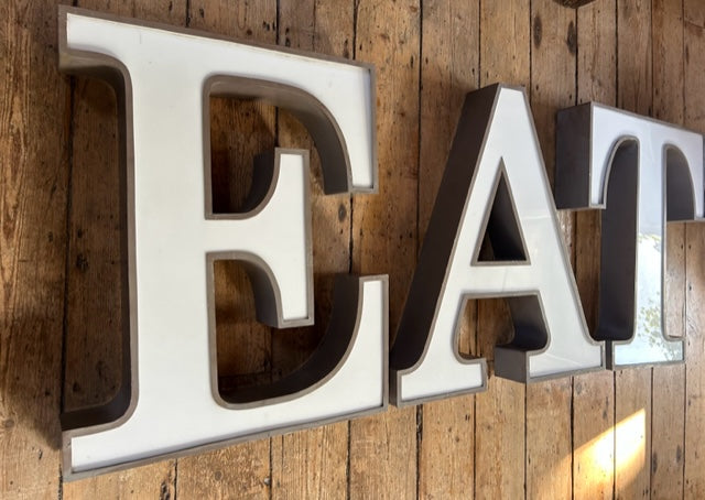 FABULOUS ENGLISH LARGE SHOP LETTERS " TEA " OR " EAT " E A T