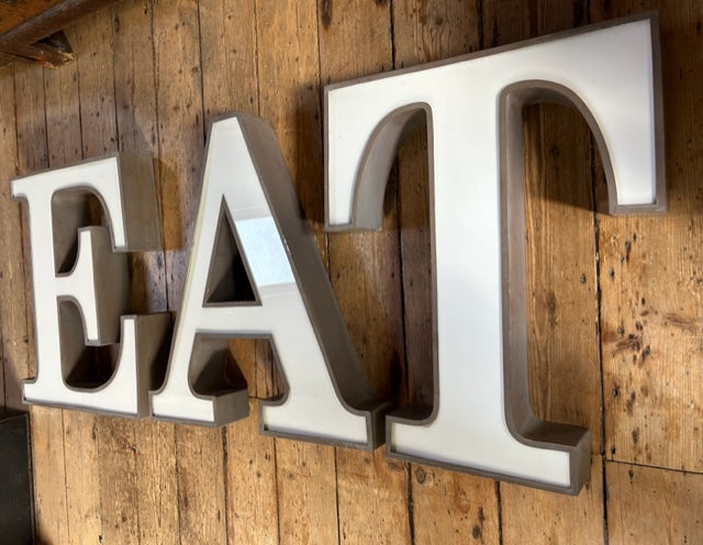 FABULOUS ENGLISH LARGE SHOP LETTERS " TEA " OR " EAT " E A T