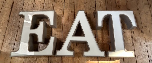 FABULOUS ENGLISH LARGE SHOP LETTERS " TEA " OR " EAT " E A T