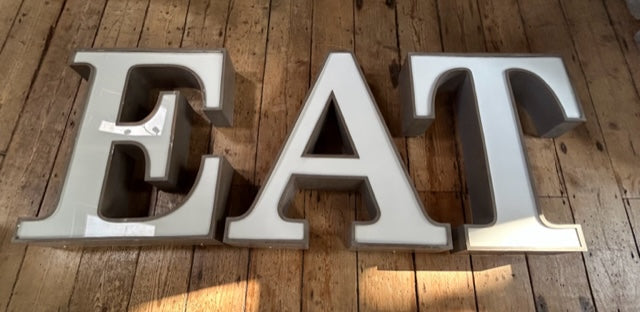 FABULOUS ENGLISH LARGE SHOP LETTERS " TEA " OR " EAT " E A T